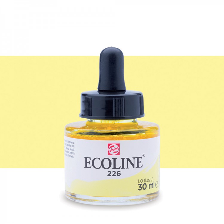 Royal Talens : Ecoline : Liquid Watercolour Ink : 30ml : Pastel Yellow
