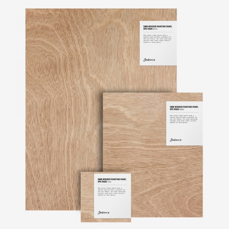 Jackson's : 5mm MDF Painting Panels : Pack of 5