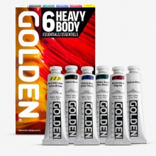 Golden : Heavy Body : Acrylic Paint : Essentials Set : 6 x 59ml