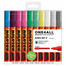 Molotow : One4All : 227HS : Acrylic Marker : Basic Set 3 : 10 Colours