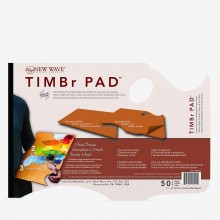 New Wave : Timbr Pad : Disposable Paper Palette : Ergonomic Hand Held Model : 11x16in