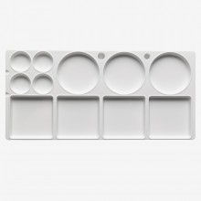 Studio Essentials : Medium Rectangular Plastic Palette : 12.5x6in