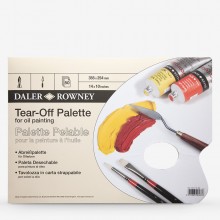 Daler Rowney : Tear Off Palette : For Oil : 50 Sheets : 10x14in (Apx.25x36cm) : Yellow