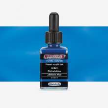 Schmincke : Aero Color Finest Acrylic Ink : 28ml : Total Cover : Phthalo Blue
