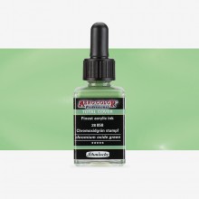 Schmincke : Aero Color Finest Acrylic Ink : 28ml : Total Cover : Chromium Oxide Green