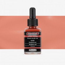 Schmincke : Aero Color Finest Acrylic Ink : 28ml : Total Cover : English Red