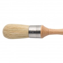 Escoda : Domed Lily Bristle Round Brush : No.6. : Stainless Steel Ferrule 30mm