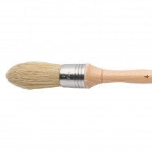 Escoda : Pointed Lily Bristle Round Brush : No.4. : Stainless Steel Ferrule 23mm