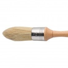 Escoda : Pointed Lily Bristle Round Brush : No.6. : Stainless Steel Ferrule 30mm