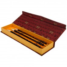 Studio Essentials : Chinese Brush Gift Set : 3 Goat Hair Brushes : Fabric Box