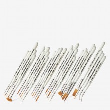 Silver Brush : Ultra Mini : Golden Taklon Brush : Complete Set of 29