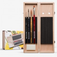 Da Vinci : Watercolour Brush : Lacquered Wooden Box Set of 5