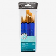 Royal & Langnickel : Golden Taklon Value Brush Pack