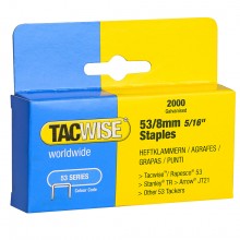 Tacwise : 53 Series Staples : 8mm : Box of 2000