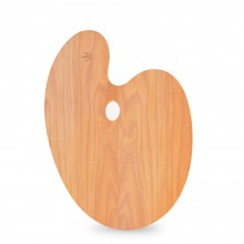 Cappelletto : Lacquered Oval Plywood Palette : 30x40cm (Apx.12x16in)