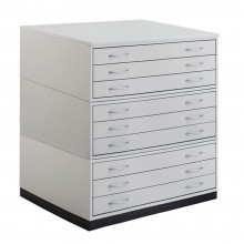 Vistaplan : Wooden Traditional Planchest : 9 Drawer A0 : Grey : UK Only
