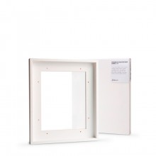 Jackson's : 25x30cm 19mm Premium Cotton Canvas and White 23mm Rebate Ready-Made Wooden Tray (Float) Frame Set