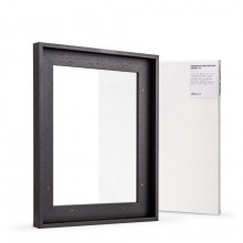 Jackson's : 30x40cm 19mm Premium Cotton Canvas and Black 23mm Rebate Ready-Made Wooden Tray (Float) Frame Set