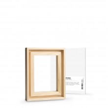 Jackson's : 18x24cm (Apx.7x9in) Handmade Board 535 Fine Grain Universally Primed Linen and Ready-Made Lime Wood Frame Set