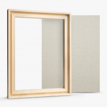 Jackson's : 30x40cm (Apx.12x16in) Handmade Board 681 Rough Grain Clear Primed Linen and Ready-Made Lime Wood Frame Set