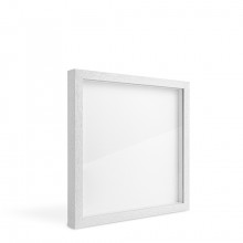 Jackson's : White Ready-Made Ayous Wood Frame 16mm Spacer : 10x10in Artwork : 12x12in Frame Size