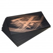 Essdee : Scraperfoil : Black coated Copperfoil : 152x101mm : Pack of 10 Sheets