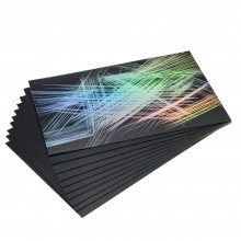 Essdee : Scraperfoil : Black coated Rainbowfoil : 152x101mm : Pack of 10 Sheets