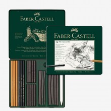 Faber-Castell : Pitt : Charcoal : Metal Tin Set of 24