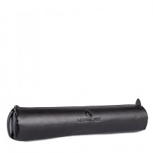 Global : Black Short Handle Brush / Pencil Case : 2.25x11in (Apx.6x28cm)