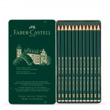Faber-Castell : Series 9000 Pencil : Metal Tin Set of 12 : 8B-2H