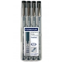 Staedtler : Pack of 4 Pigment Liner Pens