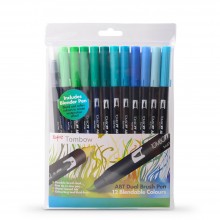 Tombow : Art Dual Blendable Brush Pens : Ocean Colours : Set of 12