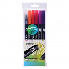 Tombow : Art Dual Blendable Brush Pens : Sunset Colours : Set of 6