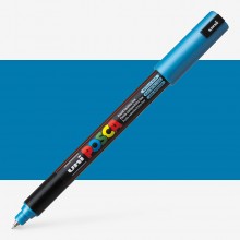 Uni : Posca Marker : PC-1MR : Ultra-Fine Pin Tip : 0.7mm : Metallic Blue