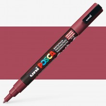 Uni : Posca Marker : PC-3M : Fine Bullet Tip : 0.9 - 1.3mm : Red Wine