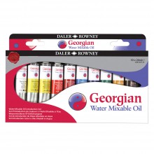 Daler Rowney : Georgian Water Mixable Oil Paint Introduction Set : 20ml : Set Of 10
