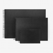 Seawhite : Black Card Sketchbooks : Wide Spiral Pad : 40 Sheets