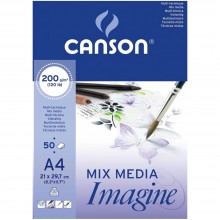 Canson : Imagine Multimedia Pad : 200gsm : 50 Sheets : A4