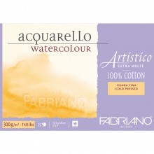 Fabriano : Artistico : Block : 140lb : 5x7in : 25 Sheets : Extra White : Not