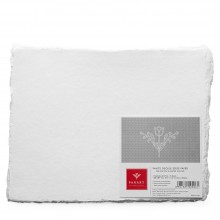 Panart : Handmade Paper : 4 Deckled Edges : White : 200gsm : 25 Sheets : 8.5x11in