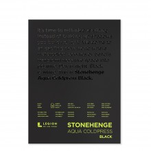 Stonehenge : Aqua Black Watercolour Paper Pad : 140lb (300gsm) : 9x12in : Cold Pressed : Not