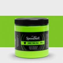 Speedball : Fluorescent Fabric Screen Printing Ink : 8oz : Lime Green