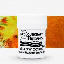 Brusho : Crystal Colours : Powder Paint : 15g : Yellow Ochre