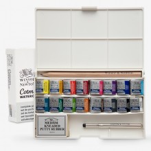 Winsor & Newton : Cotman : Watercolour : Deluxe Sketchers Pocket Box Set : 16 Half Pans