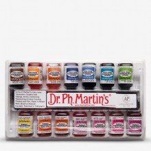 Dr. Ph. Martin's : Radiant Watercolour Paint : Dye : 15ml : Set D (43 To 56)