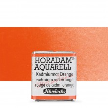 Schmincke : Horadam Watercolour Paint : Half Pan : Cadmium Red Orange