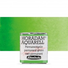 Schmincke : Horadam Watercolour Paint : Half Pan : Permanent Green