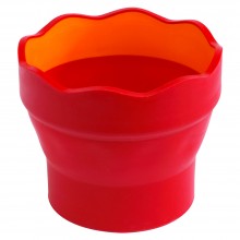 Faber-Castell : Clic & Go Foldable Water Pot & Brush Holder : Red