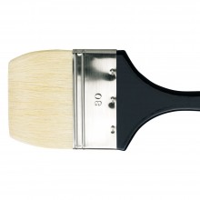 Da Vinci : Long Handled Flat Bristle Brush : 390mm : Series 7055 : Size 80mm