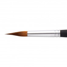 Princeton : Aqua Elite : Synthetic Kolinsky Sable : Watercolour  Brush : Series 4850 : Short Handle : Long Round : Size 12
